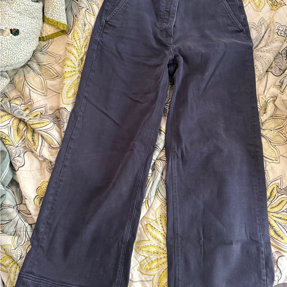 Navy Everlane Wide Leg Pant